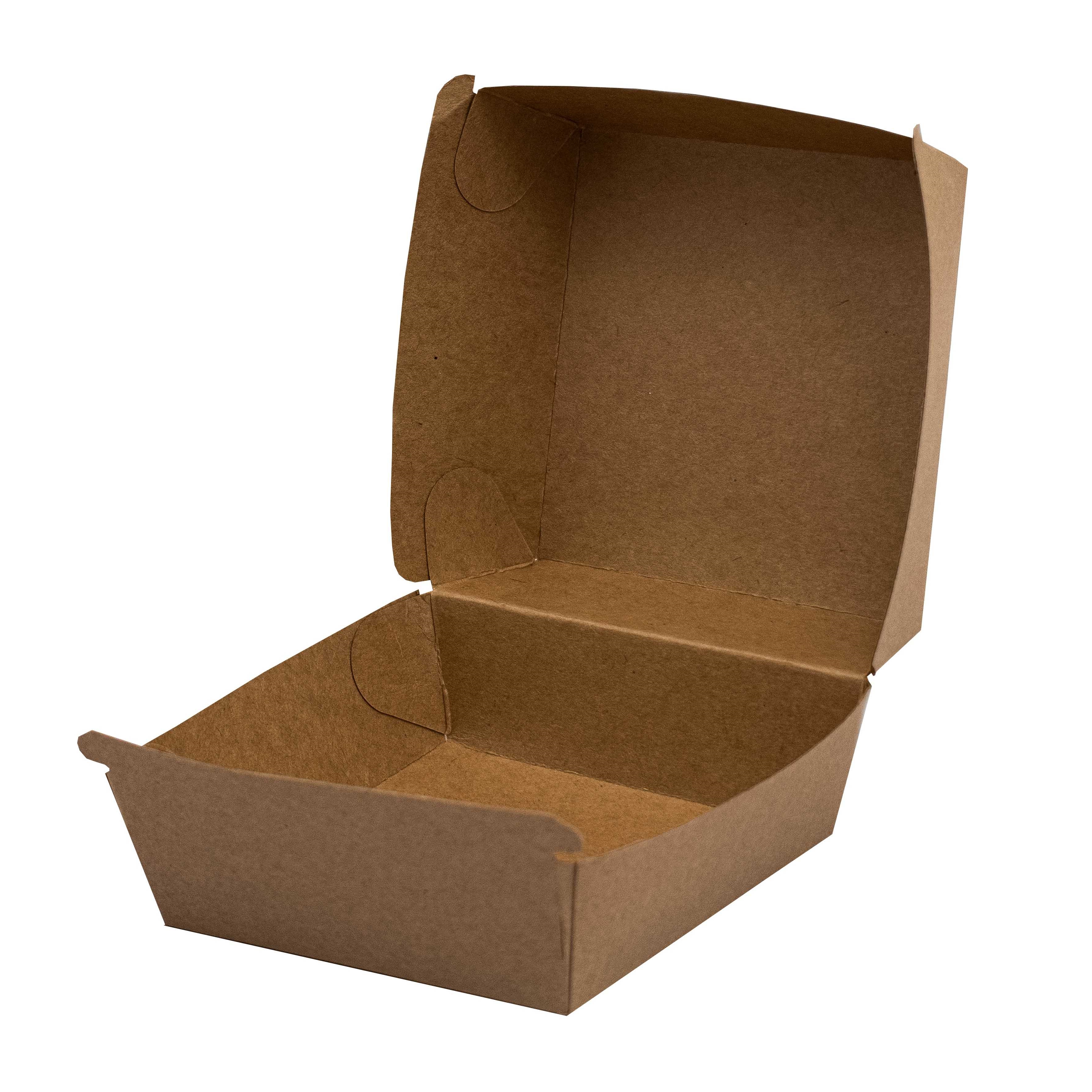 Box na hamburger kraft, 145x145x83 mm, 50 ks