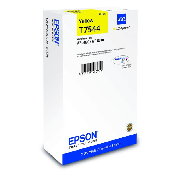Inkoustová cartridge Epson C13T754440, WorkForce Pro WF-8090, 8590, yellow, XXL, originál