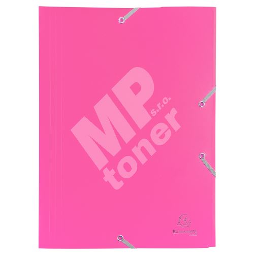 Exacompta spisové desky s gumičkou, A4 maxi, PP, růžové 1