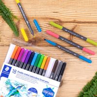 Staedtler Marsgraphic Duo, štětcové fixy 18 barev, oboustranné 2 (1)