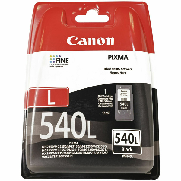 Inkoustová cartridge Canon PG-540L, Pixma MG2150, MG3150, black, 5224B001, originál