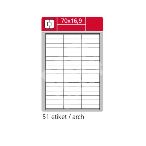 Samolepící etikety SK LABEL A4 70 x 16,9 mm 1