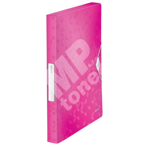 Desky s gumičkou Wow Jumbo, růžová, 30 mm, PP, A4, LEITZ 1