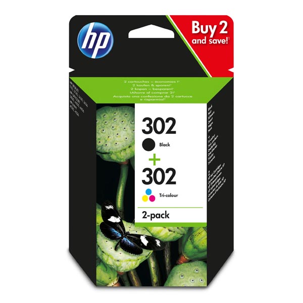 Inkoustová cartridge HP X4D37AE, DeskJet 3630, black/color, No. 302, originál