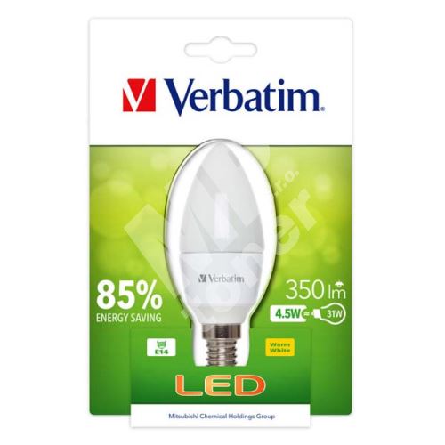 LED žárovka Verbatim E14, 52602, 220-240V, 4,5W, 350lm, matná, 20000h 1