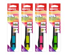 Plastový odlamovací nůž Kores 9 mm, neonový mix 4 (3)