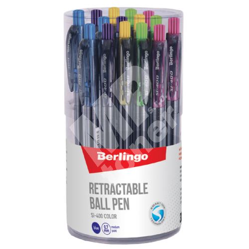 Kuličkové pero Berlingo SI-400 Color, 30ks, 0.7mm, modré 1