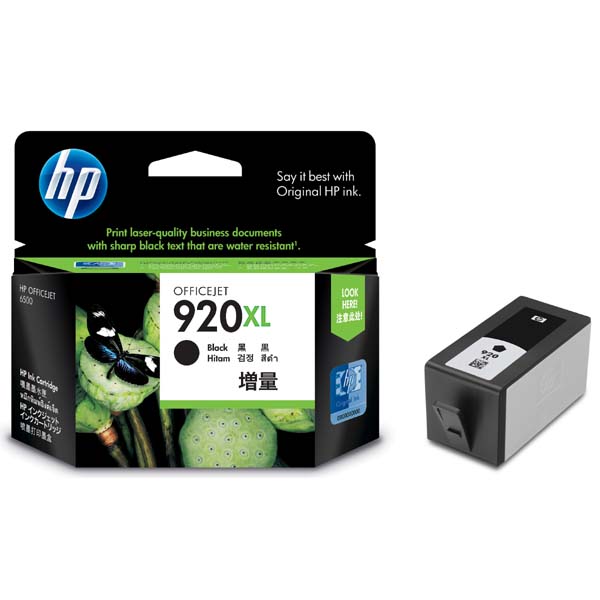 Inkoustová cartridge HP CD975AE, Officejet 6500, black, No. 920XL, originál