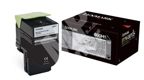 Toner Lexmark 80C0H10, black, originál 1