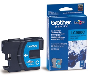 Inkoustová cartridge Brother LC-980C, DCP 145C, DCP165C, cyan, originál