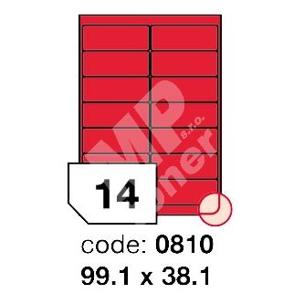 Samolepící etikety Rayfilm Office 99,1x38,1 mm 300 archů, matně červená, R0122.0810D 1
