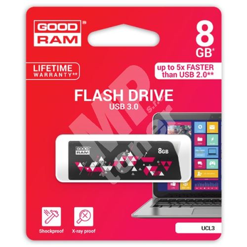 Goodram UCL3 8GB, USB flash disk 3.0, černá 1