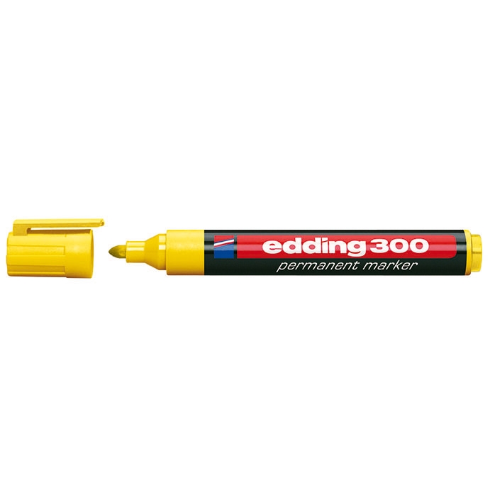 Průmyslový popisovač Edding 300, žlutý, 1,5-3mm, kuželový hrot