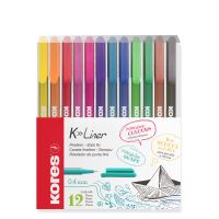 Popisovač Kores K-Liner, sada 12 ks