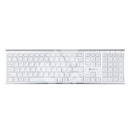 Klávesnice Powerton UltraSlim, integrovaná, CZ/SK, Multi-Device typ 2.4 GHz, stříbrná 1