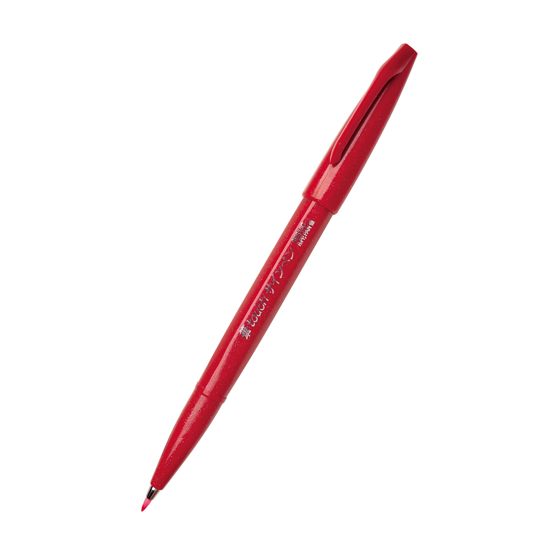 Štětečkový popisovač Pentel Brush Sign Pen touch SES15 červený