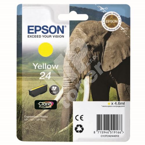 Cartridge Epson C13T24244012, yellow, originál 1