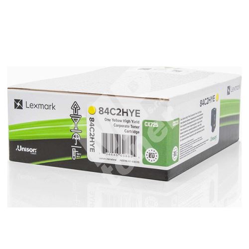 Toner Lexmark 84C2HYE, yellow, originál 1