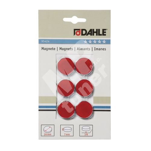 Magnet Dahle 24 mm červený (6 ks) 1