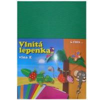 Lepenka E-Welle 34,5 x 24,5cm, 260g, rovná, zelená, 10 listů