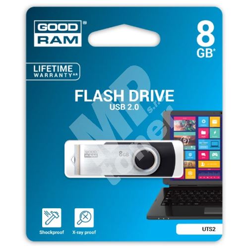 Goodram UTS2 8GB, USB flash disk 2.0, černá 1
