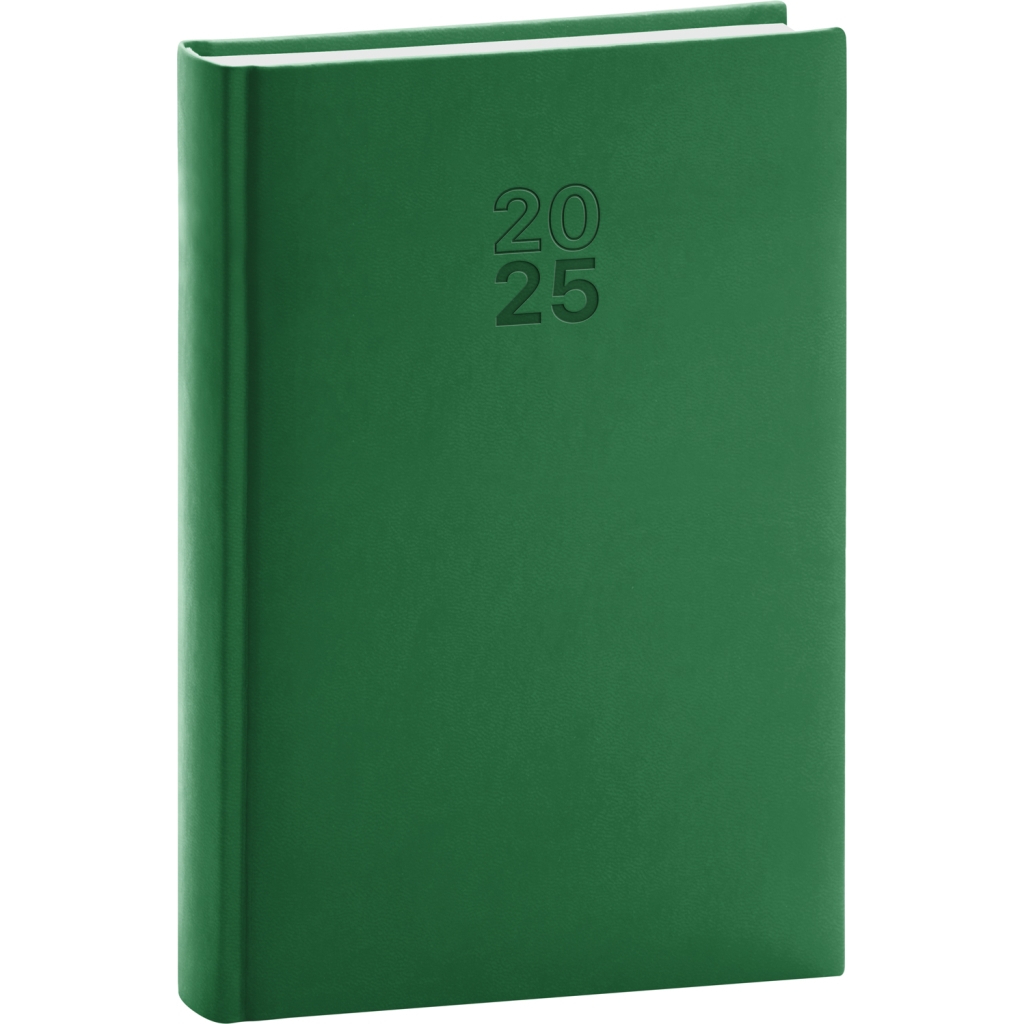 Denní diář Notique Aprint 2025, zelený, 15 x 21 cm