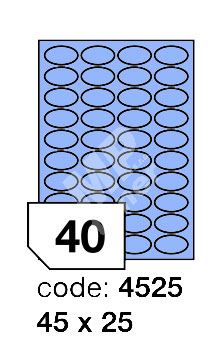 Samolepící etikety Rayfilm Office 45x25 mm 300 archů, matně modrá, R0123.4525D 1