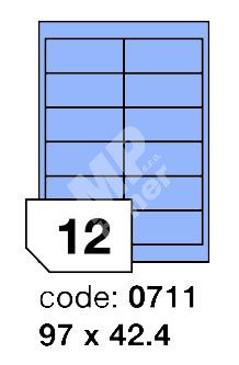 Samolepící etikety Rayfilm Office 97x42,4 mm 300 archů, matně modrá, R0123.0711D 1