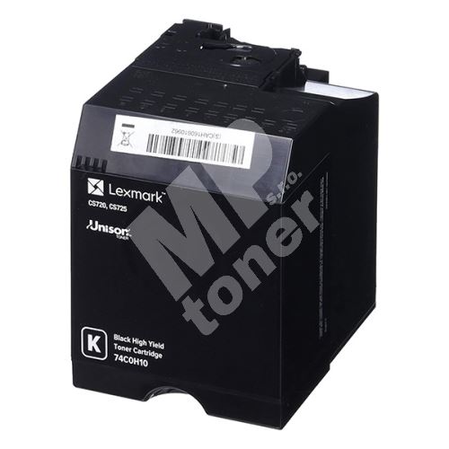 Toner Lexmark 74C0H10, black, originál 1