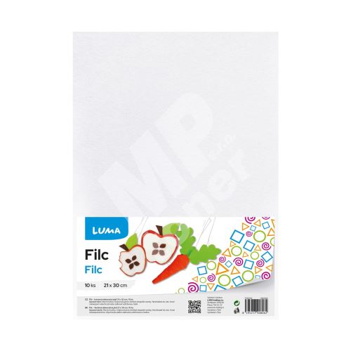 Filc Luma A4, bílý 10ks 1