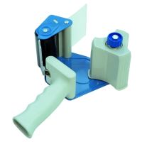 Odvíječ balicí pásky Donau, pro pásku šíře 76 mm, šedo-modrý Odvíječ balicí pásky Donau, pro pásku šíře 76 mm, šedo-modrý