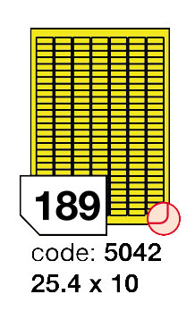 Samolepící etikety Rayfilm Office 25,4x10 mm 300 archů, matně žlutá, R0121.5042D