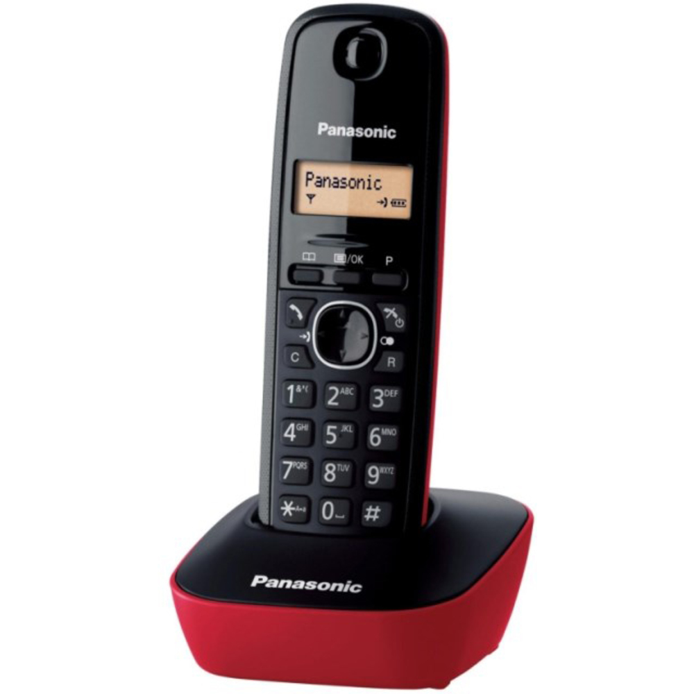 Bezšňůrový telefon Panasonic KX-TG1611FXR, červený