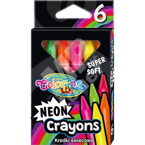 Colorino Neon voskovky, extra měkké, trojhranné, 6 barev 1